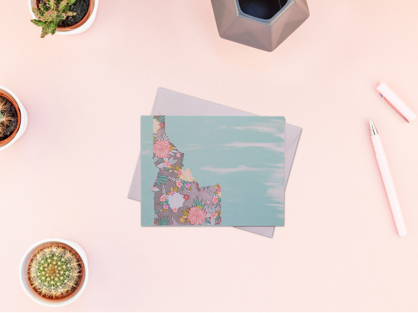 Idaho Floral Greeting Card