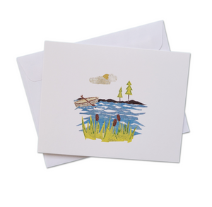 Row Boat Greeting Card