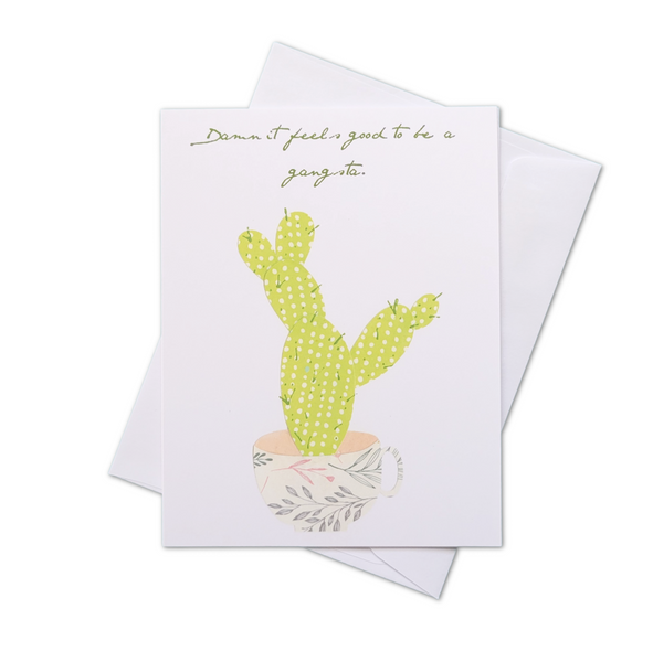 Gangsta in a Teacup Greeting Card