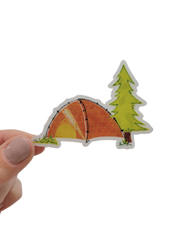 Little Orange Tent Sticker