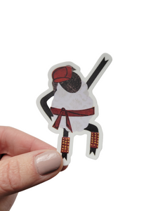 Basque Dancer with Bells Sticker