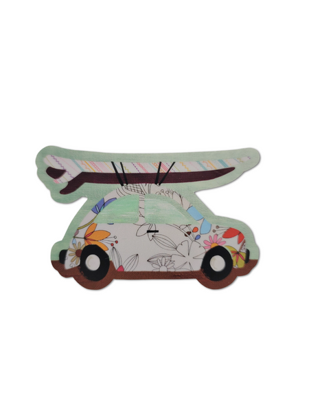 Surf Car Floral Sticker