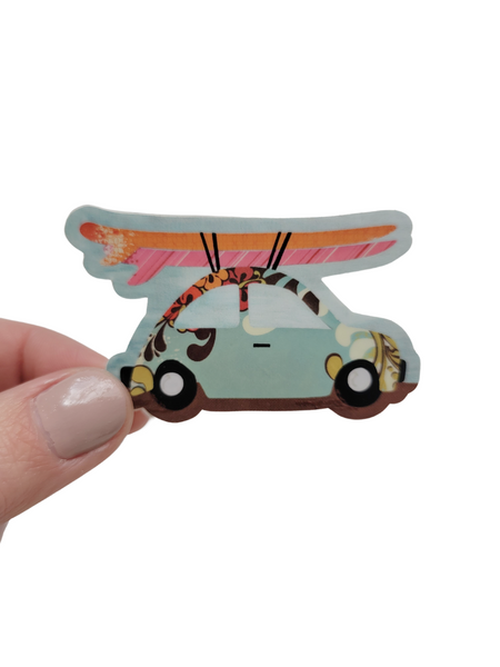 Surf Car Swirl Sticker